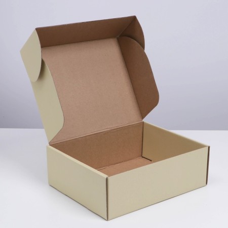 Gift folding box, packaging, "beige", 27 x 21 x 9 cm-2