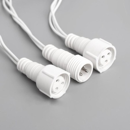 Garland "thread" 10 m, IP44, UMS, white thread, 100 LED, glow of multi, 220 V-3