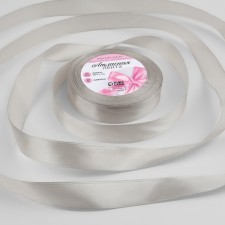 Satin tape, 20 mm × 23 ± 1 m, light gray-gray # 179