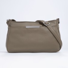 Bag Cross-Bodi with a zipper, green color