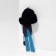 Brooch "Girl" in a jacket, color in silver