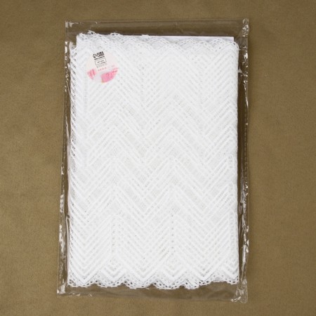 Lace elastic fabric, 200 mm × 2.7 ± 0.5 m, white color-3