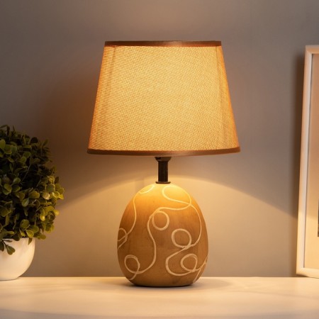 Table lamp "parable" 1x40W E14 brown 20x20x32cm-1