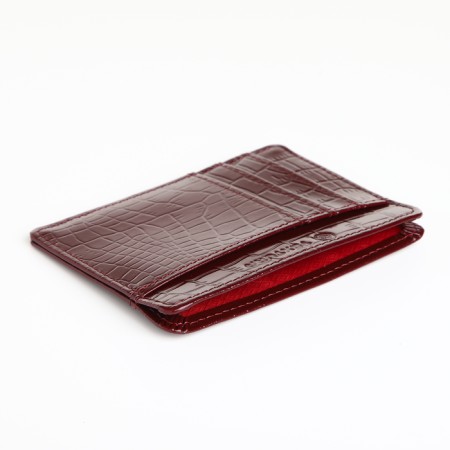 Busmaker leather, Textura, 4 cards, burgundy color-5