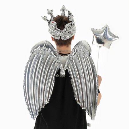 Set of foil balls "Carnival set. Silver ”, 3 pcs.-5