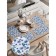 A set of napkins for setting the table "Field of cornflowers", rectangular, rounded edges, size 30x46 cm, 4 pcs