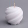 Figure candle "Spiral ball", 5.5x5.5 cm, white
