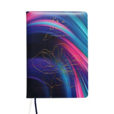 Leduced Diary A5, 160 sheets, Devente.galaxy, solid cover of artificial leather with foam, lies, block 70 g/m2, pink
