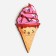 Watching clock, series: children's, "ice cream-cut", discrete move, 32 x 23 cm