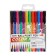 A set of ballpoint pens, 12 colors, a triangular, tinted case, in a blister on the button