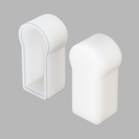 A plug for flexible neon Led Strip 20053, 1.5x1x1.9 cm, white color, 2 pcs-1