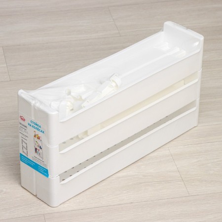Flooring 3-section, on wheels, white color-5