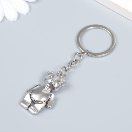 Trick Metal "Bear" silver, paws move 2.3x1x4 cm-4