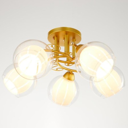 Economy Steel 44913/5 5x40W E27, matte gold, 54x54x30 cm-1