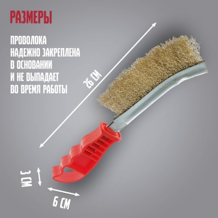 Metallic manual scrap brush, plastic handle-1