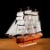 Survenger ship large "Krambole", side light wood, white sails, mix 57 × 9 × 49cm