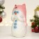 New Year's figure "Snowman in a pink hat" 18cm