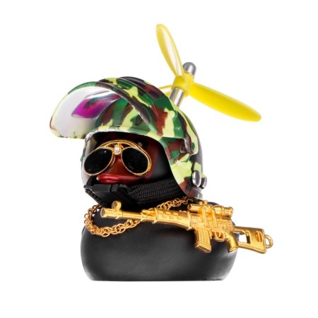 Duck with a propeller black, Hakki helmet-2
