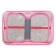 Penal 3 sections, tab inside, 140 x 210 x 40 mm, fabric, calligrata top block "flamingos"