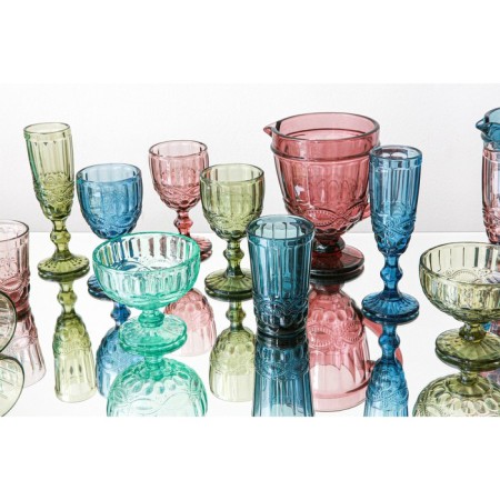 Glass Glass Magistro "La-Channel", 350 ml, 12 × 10.5 cm, turquoise color-7