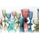 Glass Glass Magistro "La-Channel", 350 ml, 12 × 10.5 cm, turquoise color
