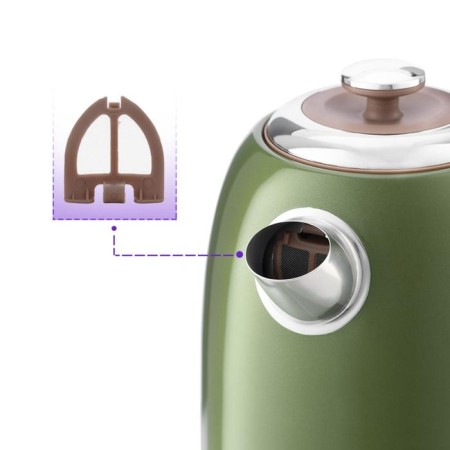 Electric kettle KitFort KT-6110, Metal, 1.7 L, 2200 W, Auto Completion, Green-4