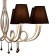 Suspended chandelier Mantra Paola, E14, 8x20W, 609 mm, matte silver color