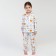 Pajama nursery (shirt, trousers) kaftan "animals" p. 110-116, white