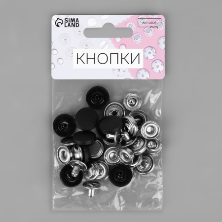 Installation buttons, delta, d = 15 mm, 10 pcs, black color-3