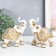 Polystone souvenir "White Elephant in the Golden Rich Popone" MIX 6x11x13 cm