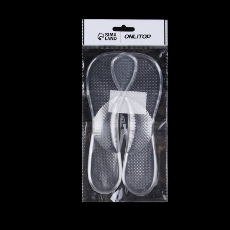Half -slopes for shoes, with an supervisor, massage, silicone, 19 × 6.7 cm, pair, color transparent-5