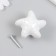 Handle for the casket ceramics, metal "Moskaya star" White 4.6x4.6x3.3 cm