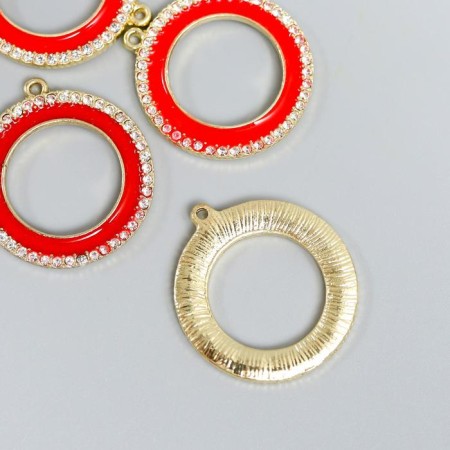 Decor for creativity Metal "Color Circle" mix enamel 2.7x2.7 cm-1