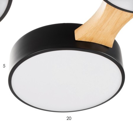 Piartti chandelier 4LED 96W 3000-6000K Black 65x48x5 cm Bayerlux-6