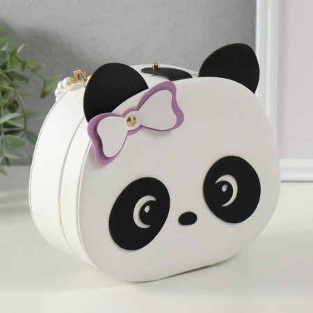 Casket to the leatherette for jewelry panda "Panda" 15x18.5x7 cm-1