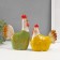 Souvenir Ceramics "Rooster and Kurochka" set 2 pcs 14.5x15x6 15x7x20 cm