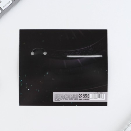 Gift set: notebook A7, 16 sheets and wooden keychain "Real men's"-8