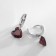 Earrings with rhinestones Xuping drop style, color silver