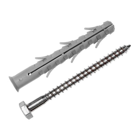 Dowel "Zubble", frame, with a galvanized screw, hexagonal, nylon, 10x115 mm, 50 pcs-2
