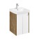 Tumbling under the Aquaton Skandon DOORS, 45 cm, white gloss color, rustic oak