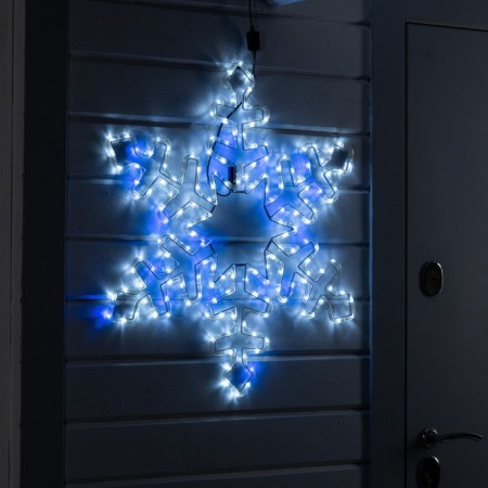 LED figure "Snowflake", 78 cm, Duralight, 168 LED, 220 V, flicker, glow of blue/white