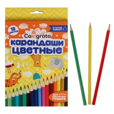 Pencils 18 flowers, wooden body, triangular