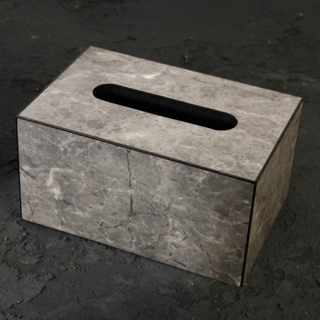 Acrylic napkin, gray marble 10 x 18 x 12 cm-6