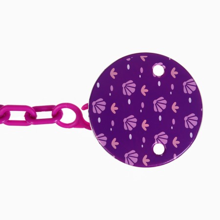 Set: Nipple - Darm with the holder "Penguin", Anatomical +6 months, Purple color-8