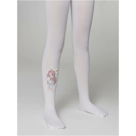 Pantyhose children from Microfiber CONTE Elegant Lovely, height 116-122 cm, Bianco color-3