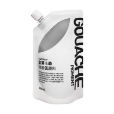 Artistic gouache 155-170 ml, in Doy-pack with a lid, silver