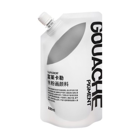 Artistic gouache 155-170 ml, in Doy-pack with a lid, silver