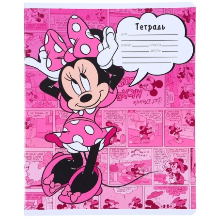 A notebook in a line of 24 sheets, 5 types of mix, cover coated paper, Minnie Mouse-4