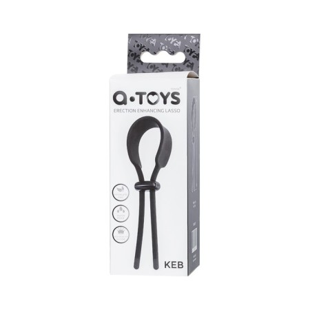 Lasso for penis A-Toys byfa Keb, silicone, black, 14 cm-4
