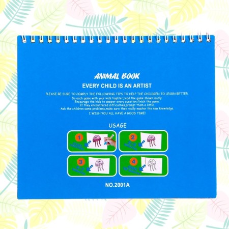Book for drawing water "Animals", with a marker-6